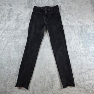 Abercrombie & Fitch Womens Size 26 / 2 Black Simone High Rise Ankle Skinny Jeans